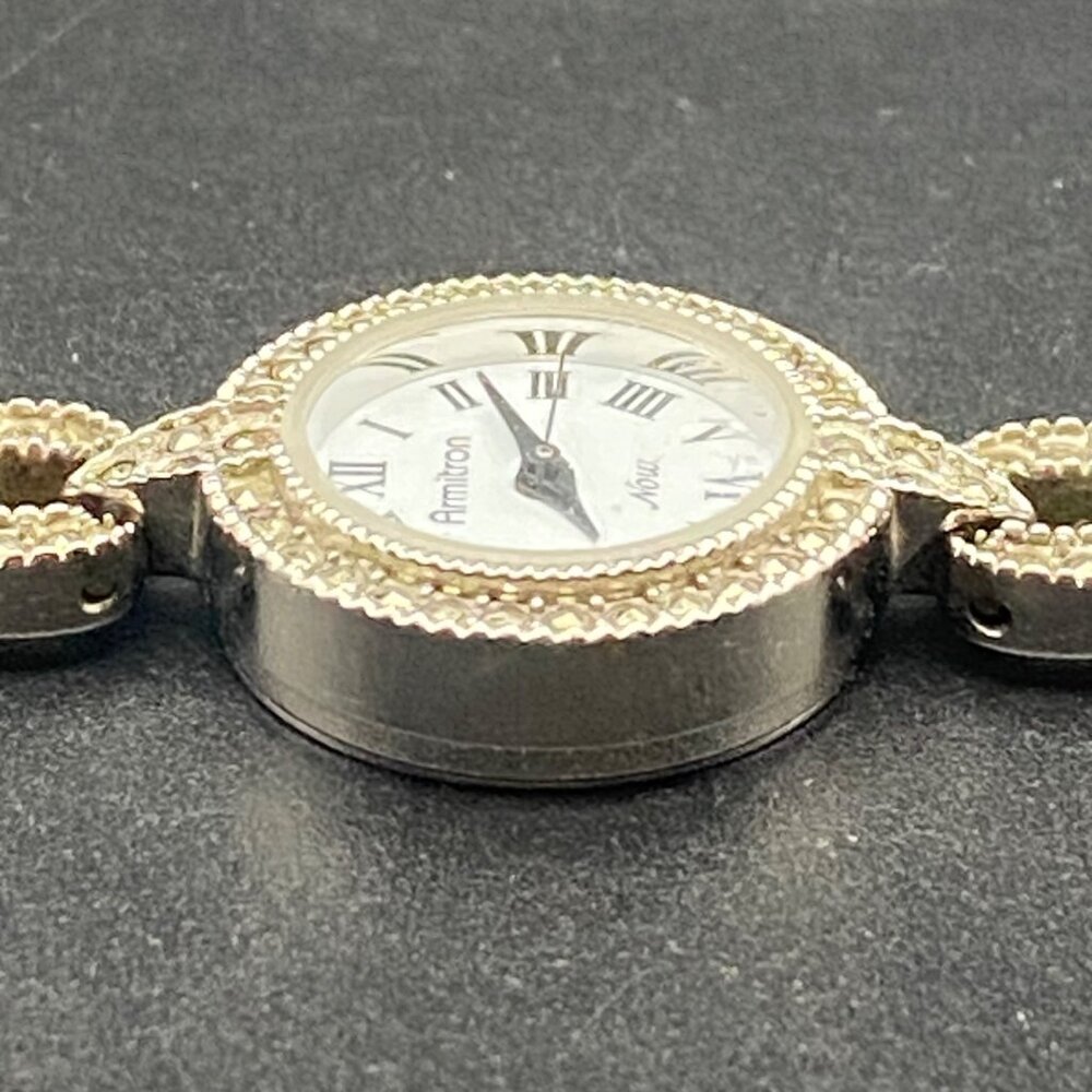 Armitron Now Womens Watch Marcasite Look Bracelet Silver-Tone New Battery Works - Picture 7 of 11